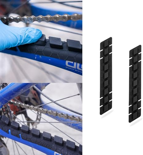 ZTTO 2 Pcs Bike Frame Chainstay Protectors, Mountain Bike Silicone Scratch-Resistant Protector, Air Bag/Downtube Stickers, Bike Chain Guard for Anti Bike Chain Knock (2pcs Chainstay Air Style)