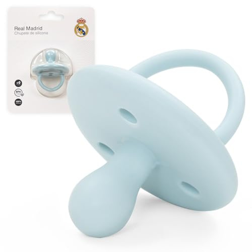 Interbaby - Chupete de Silicona Real Madrid Azul|Apto para Microondas |Apto para Lavavajillas|Libre de BPA