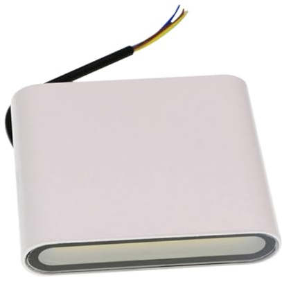 HOLIDYOYO LED Wandleuchte aus Aluminium, Quadratisch, 6w, Weiß | Cob Ausführung, Ac85-50/60hz Eingang, 2 Leuchtpunkte, für Feuchtraum und Außenbereich