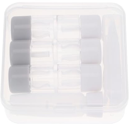 HAKIDZEL Kit de Rangement pour Lentilles de Contact 3 Pièces en Plastique avec Bouteille de Solution et Pinces, Petit et Léger pour Voyage et Travail