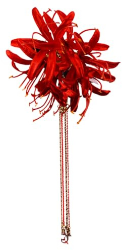 Bottone Chinesische Seidenblumen Haarspange, antike Haarnadel mit langen Quasten für Hochzeit, Brautparty, Haarschmuck, Quasten Haarnadel