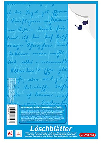 Herlitz 382408 Löschblattblock A4, 10 Blatt mehrfarbig