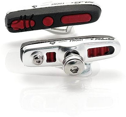 XLC Bremsschuhe Cartridge Road BS-R04 4er Set 55 mm, silber/schwarz/rot, 2500386200