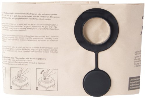 Festool Filtersack FIS-SR 150/5 - Zweilagiger Staubsaugerbeutel | Original Festool Zubehör - 5 Stück - passend für SR 151, SRM 152 - staubarme Entsorgung beim Trockensaugen