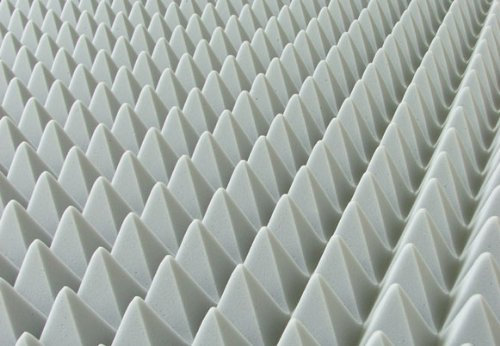 Pyramidenschaum aus BASOTECT® lichtgrau 100x50cm Schalldämmung Isolierung Akustik - verschiedene Stärken (100 x 50 x 8cm)