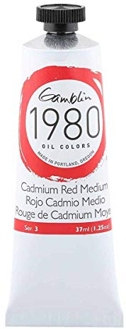 Gamblin 1980 Oil Cad Red Medium 37Ml