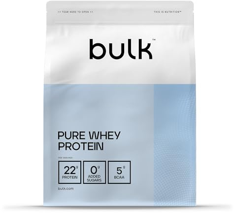 Bulk Pure Whey Proteína en Polvo, Bayas & Cream, 2.5kg | 22g Proteína y 5g BCAA, Batido de Whey Concentrado, Bajo en azúcar, Favorece el crecimiento y la recuperación muscular