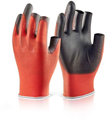 PU COATED 3 FINGERLESS GLOVE EXTRA LARGE (SIZE 10)