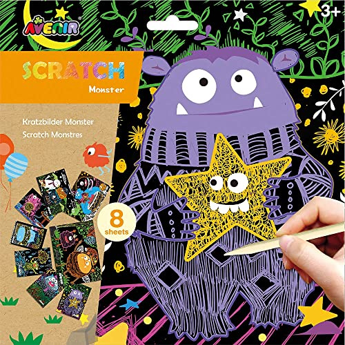Avenir 31680 6301680 Scratch Boys Monster, Mehrfarbig