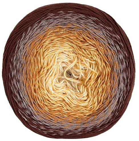 Yarn Art YarnArt - Hilo de flores 55% algodón, 45% acrílico, 250 g, 1094 yardas, hilo de algodón multicolor, hilo de ganchillo arcoíris, primavera y verano, 1 madeja deportiva fina (284)