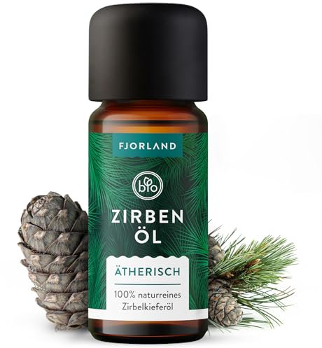 Fjorland BIO Zirbenöl 10 ml – 100 % naturrein & ätherisch – Wildwuchs aus Österreich – Zirbelkieferöl für Diffuser, Duftlampe & Raumduft
