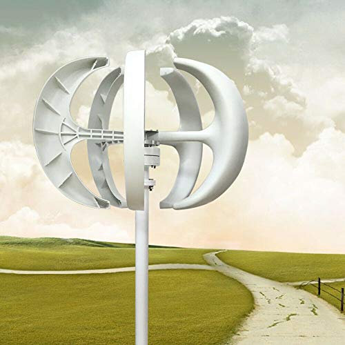 Wind Turbine Generator Kit - 600W DC12V Wind Turbine Vertical, Electricity Producer Equipment, Power Supplementation(White 12V)