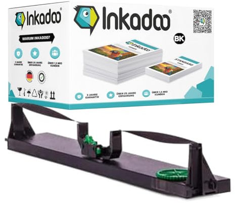 Inkadoo Farbband für Wincor-Nixdorf 01750080000/106000031580 Wenger PD PD 5, PD 4 e, PD 4, Nixdorf - Highprint 4920, 4915, 4920, Highprint 4915, Schwarz