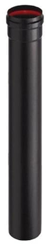 La zappa Tubo de acero negro interior para estufa de pellets línea superior con grosor de 1,6 mm (100 cm)