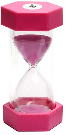 Sand Timer Set, Sandglass Set for Children, Shower timer, Glass Timer, Hourglass for Classroom Game Home Office Decoration, 5min, pink