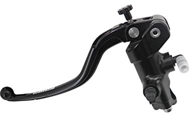 Pompa Frizione Forgiata 16X18 Con Corpo Pompa Anodizato Nero, Leva Fissa Lunga Nera (Pomello+Leva) per Ducati Scrambler Mach 2.0 dal 2018 al 2018, CC 800