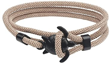 Yowablo Mode Armband Schildkröte Nautisches Armband Herren Damen Charm Seeseil Kette Regenschirm Seil Armband Herrentasche Metallhaken Armbänder Jungen Mitgebsel