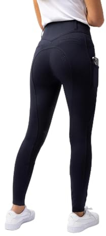 HORZE Reithose Damen Mira, Reitleggings mit Handytasche und Vollbesatz