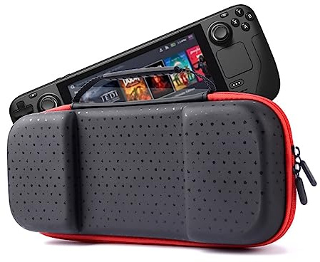 LiLiTok Carrying Case EVA Hard Protective Shell Box Compatible for ROG ALLY, for Steam Deck/Switch Game Console & Controller Accessories Storage Bag, Travel Freindly, Black