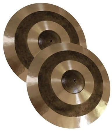 Platillo Hecho A Mano De 2 Uds., Platillo Hi-Hat De 15 Pulgadas Para Batería De Instrumentos De Percusión Juego de Platillos (Color : D)