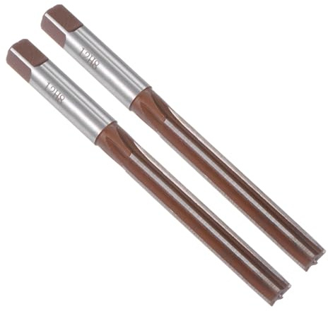 QUARKZMAN Escariador Manual de 12mm de Acero para Herramientas de Aleación H8 con 6 Flautas Rectas, Fresas Manual Métrica para Taladro de Alesado de Metal, 2 Piezas