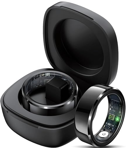 findtime Smart Ring - Heart Rate, Blood Pressure, Sleep Tracker, Blood Oxygen, Pedometer, Step Counter, Calories, Waterproof Fitness Rings for Men and Women