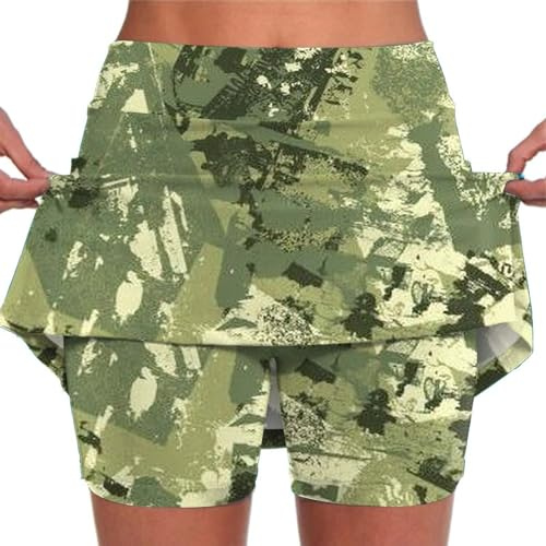 SDERG Tennis Skirt with Shorts and Pockets, High Waisted Women's Tennis Skirts Lightweight Athletic Workout Golf Yoga Skorts Shorts Womens Quick Dry Sports Shorts Running Skirts 2024