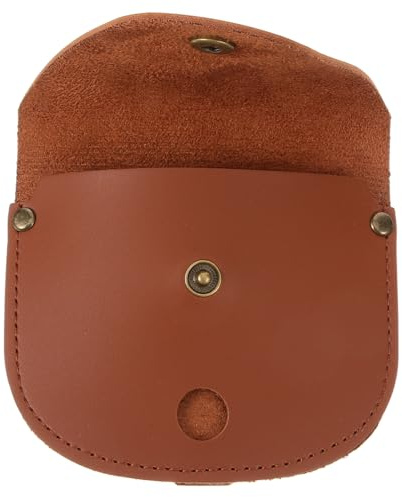 TINEASUR Taschenuhrenetui aus Leder für Reise und Camping, Braun | Leicht, Tragbar und Schützend, für Taschenuhren Unterwegs, mit Metalldetails und Sauberer Verarbeitung