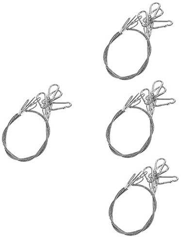 JECOMPRIS 2 Sätze Sicherheitskabel Mit Schnalle Sicherungsdraht Aufhänger Carabiner Hook Bühnenlicht Lautsprecherkabel Geflochtene Sicherheitsseile Kabelschloss Kohlenstoffstahl 4 Stück * 2