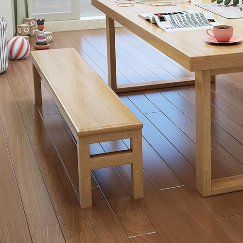 Rustikale Bauernhaus-Holzbank mit abgerundeten Ecken, schmale Essbank für Küche, Schlafzimmer, Wohnzimmer, Bettbank, 120 cm, Holzbank für den Eingangsbereich, Holz, 120 cm