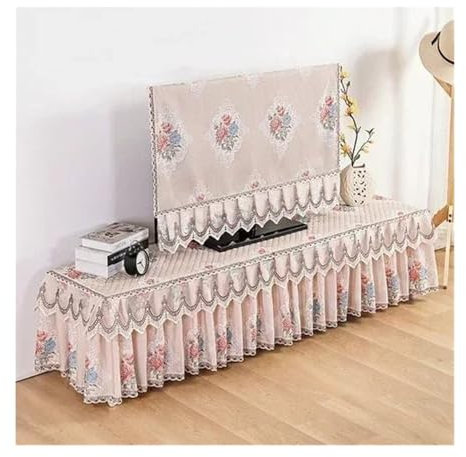 XFYESL TV Dust Cover Cover TV Covers Outdoor 1pcs Simple Fabric Rectangular TV Cabinet Cover Hanging LCD TV Cover Household TV Curved Dust Cover Cloth(Color02,85xH55cm TV)