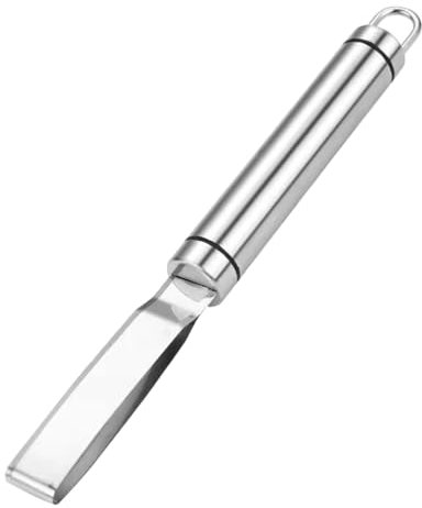 Herramienta para remover mango, pelador de mango, separador de frutas, instrumento de cocina multifunción, eficiente para cortador de mangos, divisor para cocina y camping (20,4 x 1,6 cm, acero