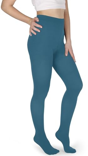 sesto senso Damstrumpbyxor färgglada 60 DEN ogenomskinliga mikrofiber, Mörkt turkos – petrol, M