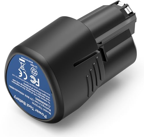 ASUNCELL Batteria agli ioni di litio da 4000 mAh per Dremel 8260 8240 8250, strumento di rotazione a batteria, strumento multifunzione 12 V, 4 Ah, batteria agli ioni di litio