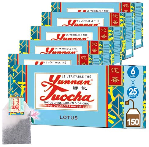 Yunnan Tuocha Zouji - Thé Tuocha Lotus-Apaisant Relaxant-150 Sachets 300g