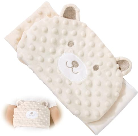 DmDoyy Fajita De Semilla Frijol Rojo Anticólicos Para Bebés, Cojín Térmico Ajustable Para Bebés, Bolsa De Agua Caliente Para Bebé, Calmante Y Microondulable, Para Dolores Abdominales Y Flatulencias