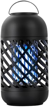 AVOID Lampe anti moustique électrique 10W – Lampe UV anti insecte et anti mouche – Lampe moustique extérieur étanche IP24 – Machine anti moustique intérieure et extérieure (Noir - GH-10C)