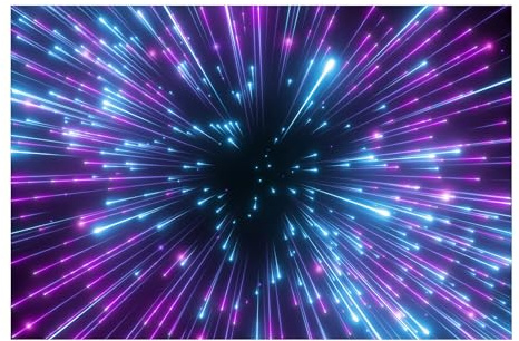 micasia Fototapete inkl. Kleister - 3D Himmel Vliestapete Made in Germany UV-beständig Geruchsfrei - Neon Art Gaming 3D-Effekt blau Jugendzimmer 4746 (384x255cm)