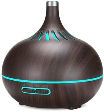 LIXSAZSE Humidificador de aire ultrasónico eléctrico compacto con luces LED, difusor de Aroma eléctrico de plástico adecuado para el hogar y la Oficina