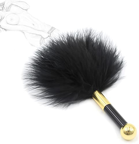 TRQOYTU Plume De Luxe Chatouilleur Fouet Sexe Érotique Flogger Amour Plume Clitoris Fouet Avec Poignée En Acrylique Bondage Fessée Slapper Paddle Lit Contraintes Flirt Jouet Sexuel Pour Couples