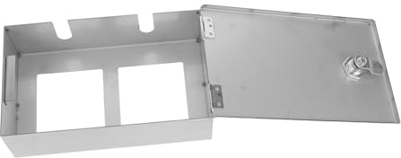 Cabilock Caja de Enchufe con Llave Resistente al Agua y Antirobo Caja Protectora de Acero Inoxidable para Enchufes Tipo y para Uso Interior y Exterior