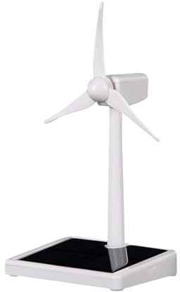 Solar Windmill Model - Desktop Science Model, Solar Teaching Ornament | Educational Craft Wind Turbine Display, No Batteries Needed Abs Ornament for Classroom Home Garden Science Demo