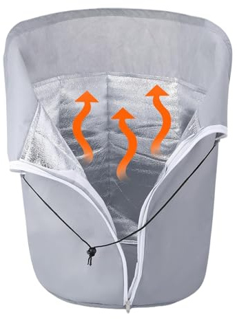 Generico Protezione del Giardino - Borsa per | Copertura per antigelo, Riutilizzabile, Coulisse e Cerniera, Protegge Le in Vaso e da Esterno dal Freddo e dal in Inverno