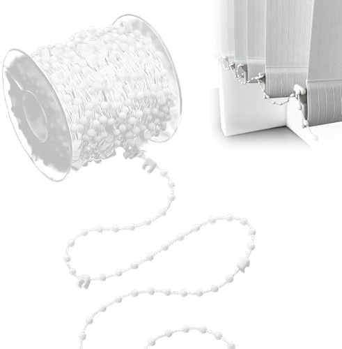 Vertical Blind Bottom Chain Clips 20m 200 Clips White 3.5/89mm
