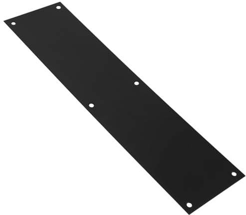 Veemoon Battiscopa in Acciaio Inox 100X400 MM Nero Piastra di Protezione per Porte Esterne e Interne Superficie Antigraffio e Resistente alle Intemperie Protezione Antipolvere per