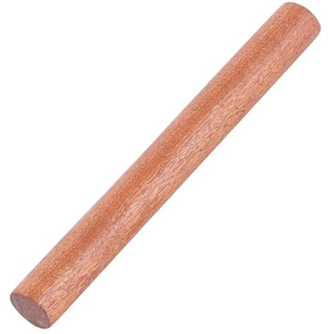 JOINPAYA Classic Wooden Dough Roller 40cm Non-stick Bakery Rolling Pin Natural Lacquer-free Ebony Wood Kitchen Baking Tool for Home Use