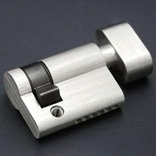 Single-Opening All-Copper Lock Cylinder, 45mm Concealed Door Cylinder for Escape & Partition Doors, Brass Security Cylinder with Screw
