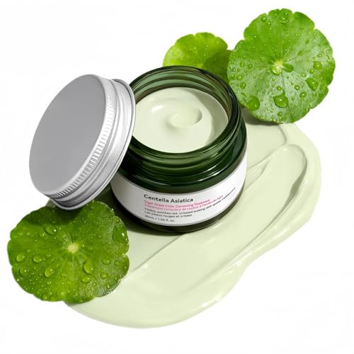 Colour Correcting Cream with Centella Asiatica, Green Colour Corrector for Face, Anti-Redness Treatment, Hydrating Soothing Moisturiser, Pores Minimizing & Skin Tone Balancing Daily Care, 30ml