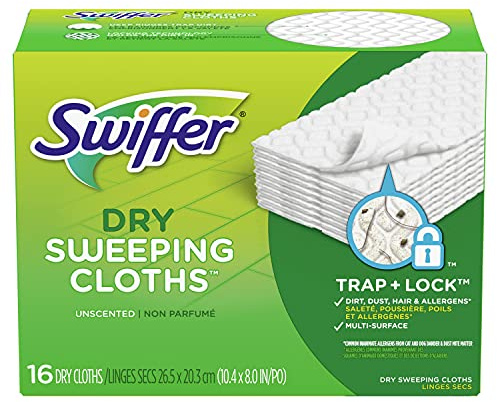Swiffer Disposable Cloth Dry Sweeping Refills, 16 Count
