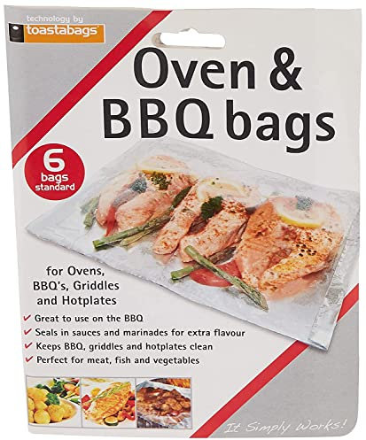 Confezione da 6 sacchetti per forno e barbecue